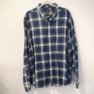 Untuckit Shirt Mens -XXXL Preston Ridge‎ Tartan Plaid 100% Cotton Twill